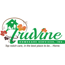 The truvine home healthcare logo, green vine like text